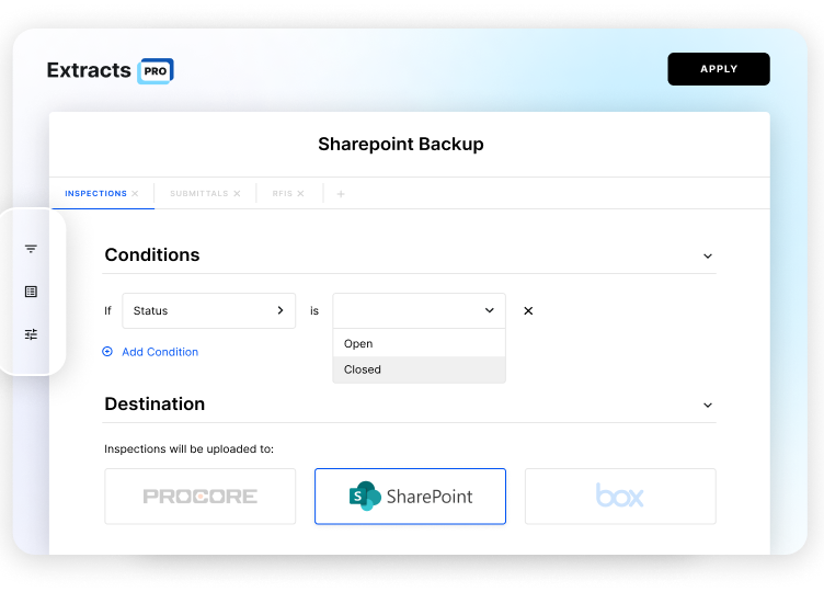 COPE SharePoint Backup automation interface