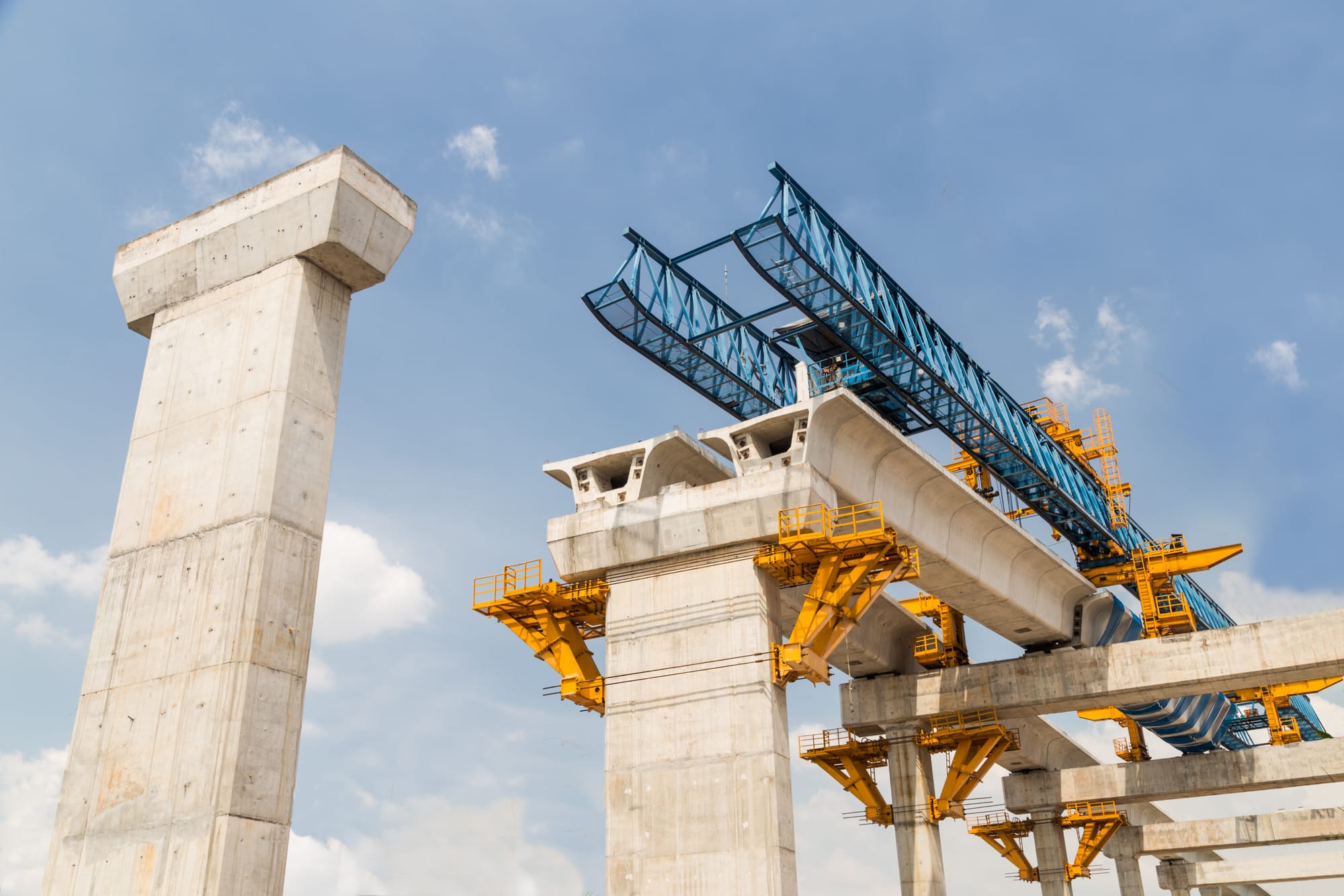 Elevated construction project